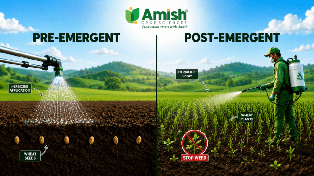 Pre-Emergence vs. Post-Emergence Herbicides