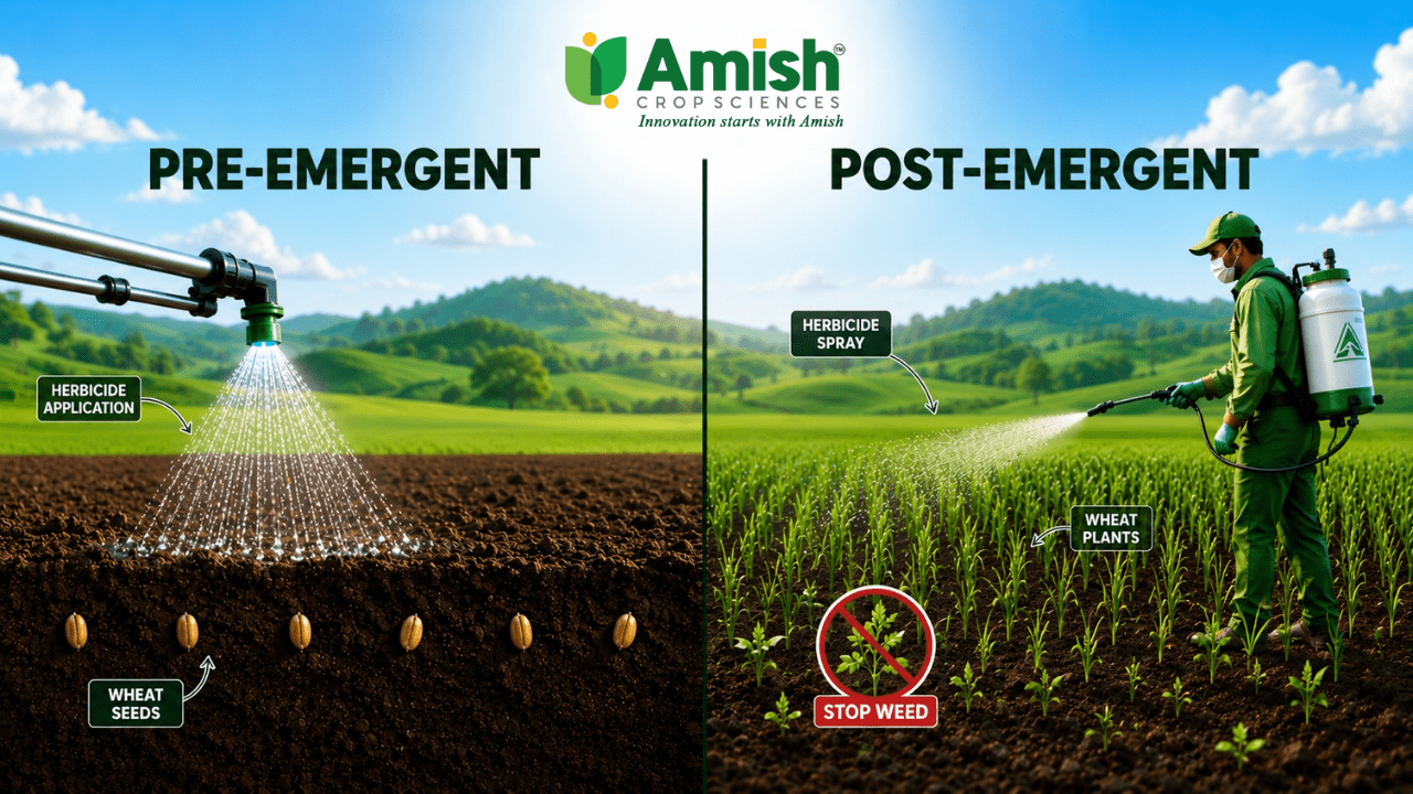 Pre-Emergence vs. Post-Emergence Herbicides